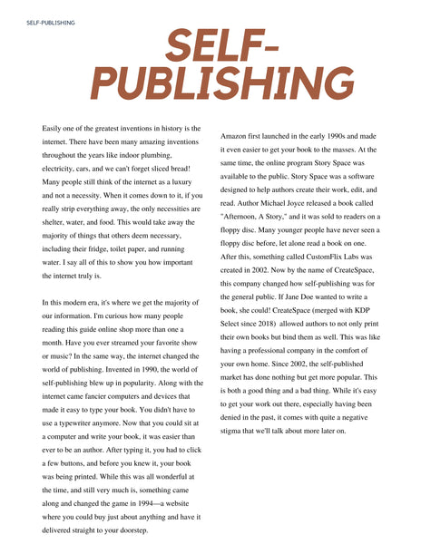 Self-Publishing Guide