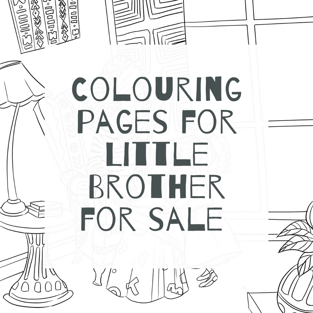 COLOURING PAGES - LITTLE BROTHER FOR SALE